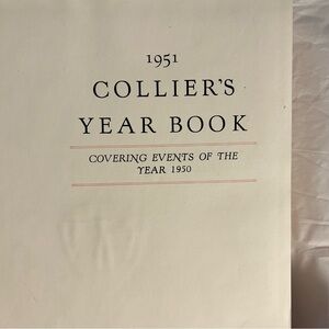 Collier's 1951 Year Book Covering World Events 1950 Hardcover Reference Vintage